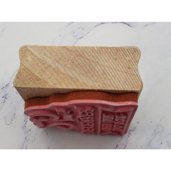 Do Not Open Until December 25th Recollections Block Script Mounted Rubber Stamp - Picture 3 of 7